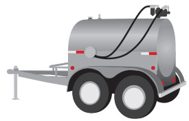 The tank trailer typically is a portable tank for hauling liquids.