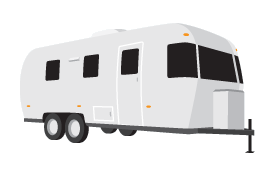 A unit designed to be towed by a car, van or pickup by means of a bumper or frame hitch. The travel trailer provides all the comforts of home for weekend getaways, family vacations, and fulltiming.